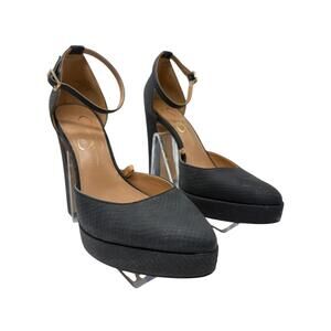 Jessica Simpson Black Ankle Strap Platform Heels
